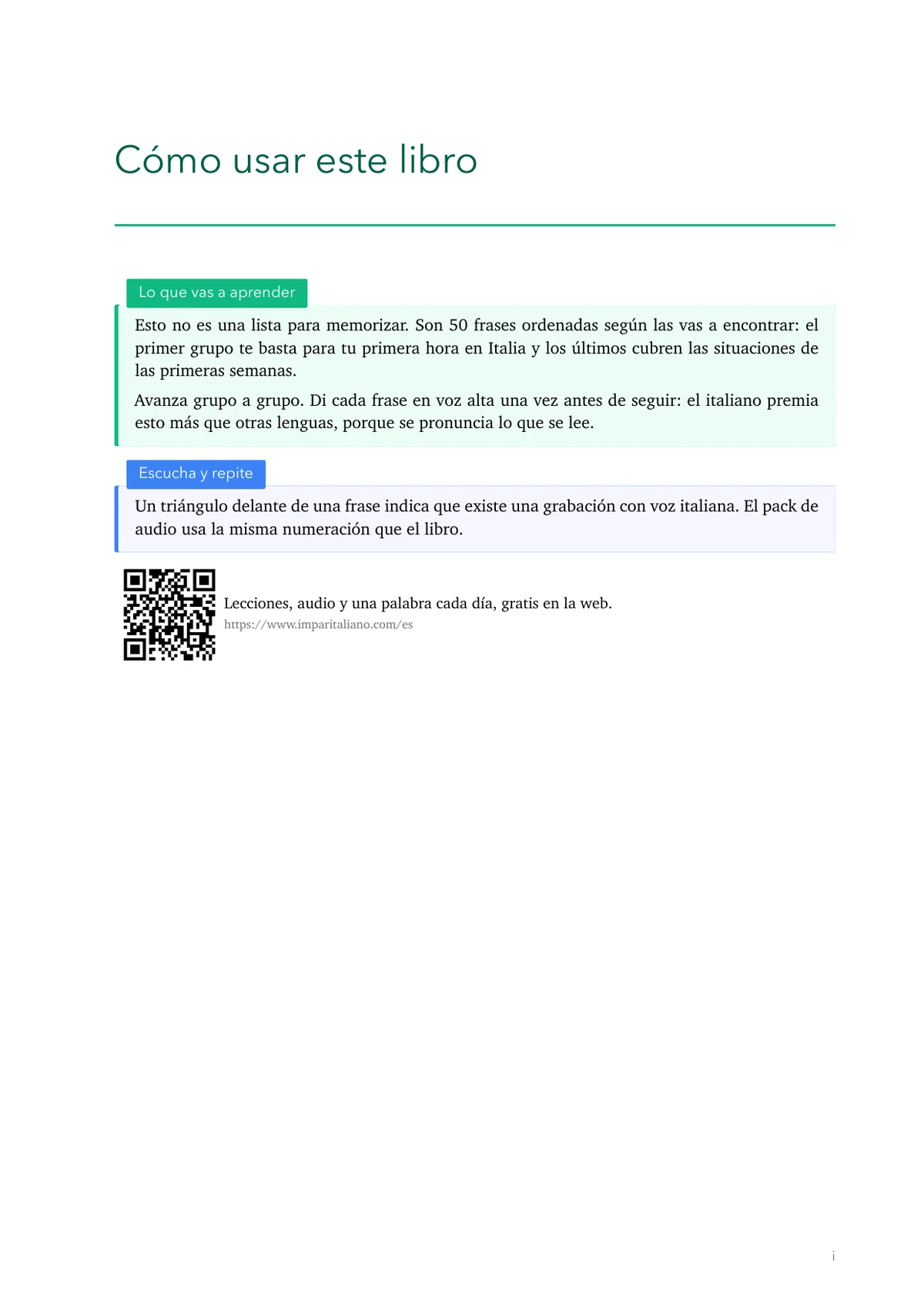50 frases esenciales en italiano — 1/4